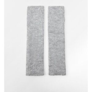 FINGERLESS RIBBED KNIT GLOVES